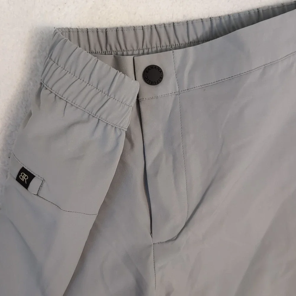NEW Banana Republic Performance Jogger Pants Mens 30x30 Elastic Waist Gray Zip‎